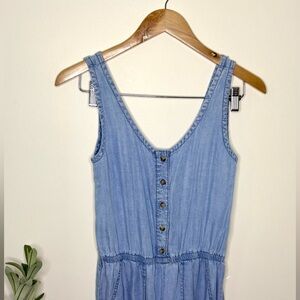 Denim&Co Light Blue Sleeveless Jumpsuit